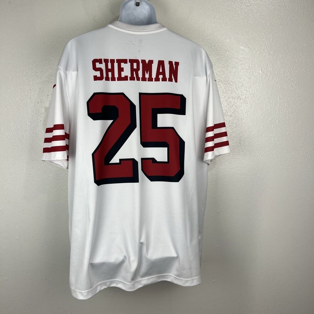 Richard Sherman #25 San Francisco 49ers Football Jersey Men XXL Nike On Field - Picture 14 of 14